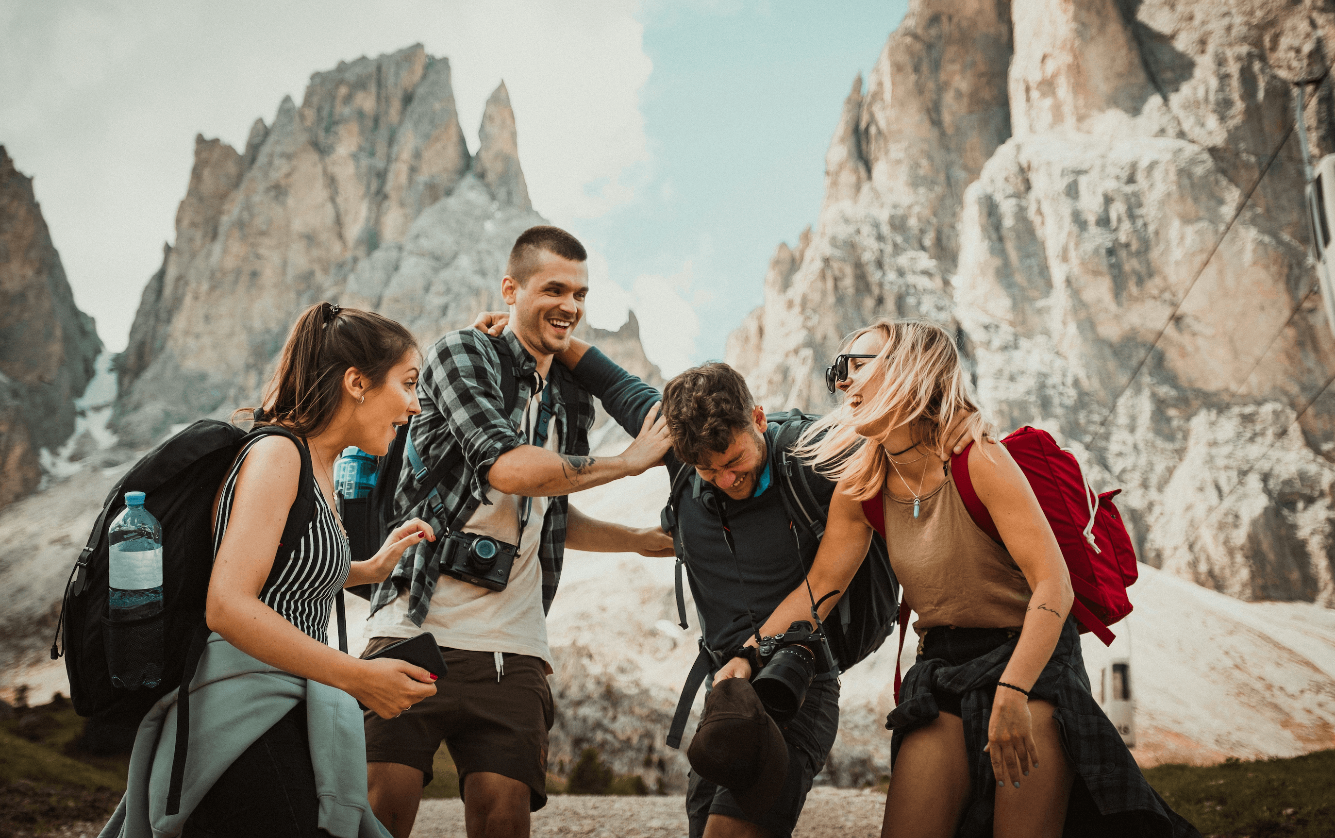 Friends enjoying a meetup